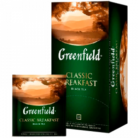 Чай в пакетиках GREENFIELD Classic Breakfast черный, 25 пакетиков фото 3489