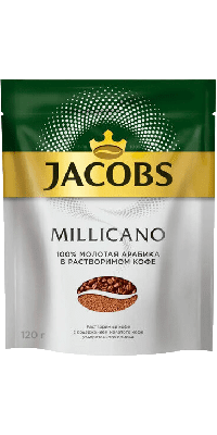 Кофе растворимый с молотым JACOBS MONARCH Millicano, 120 г, мягкая уп. фото 3500