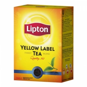 Чай LIPTON Yellow Label черный листовой, 100 г фото 1820